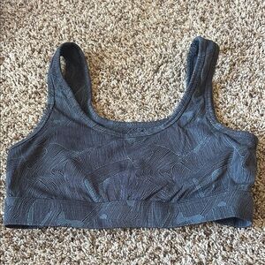 ZYIA Navy Patterned Sports Bra